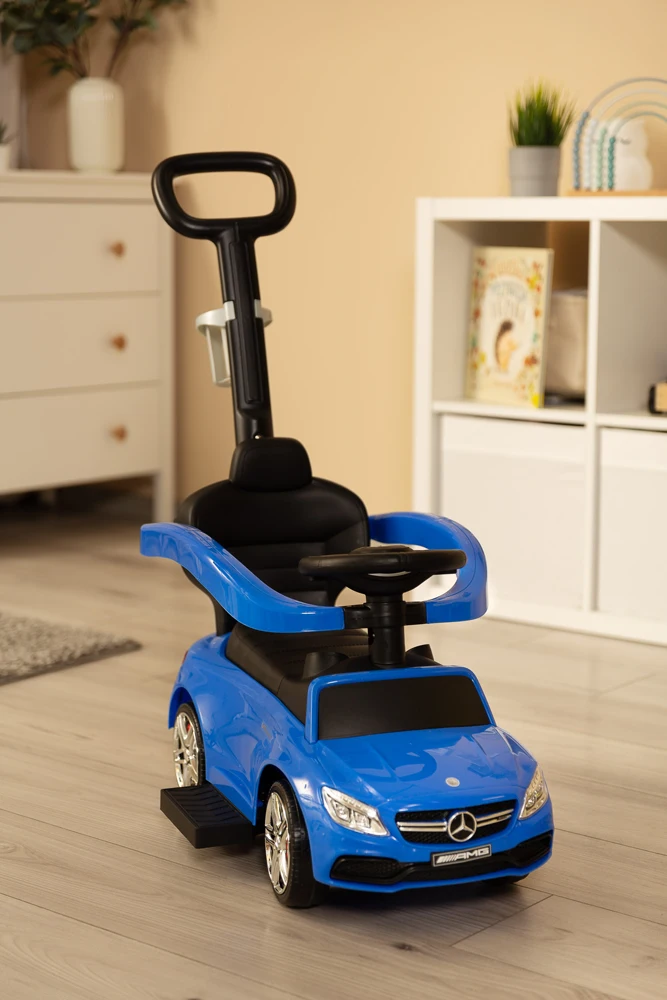 Машинка для катання Caretero (Toyz) Mercedes AMG C63 з батьківською ручкою Blue
